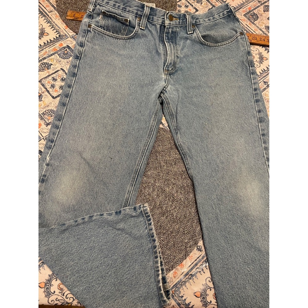 Carhartt Traditional Fit Jeans Light Wash Denim B480 LVB 36x30 Mens Straight Leg - Picture 3 of 7